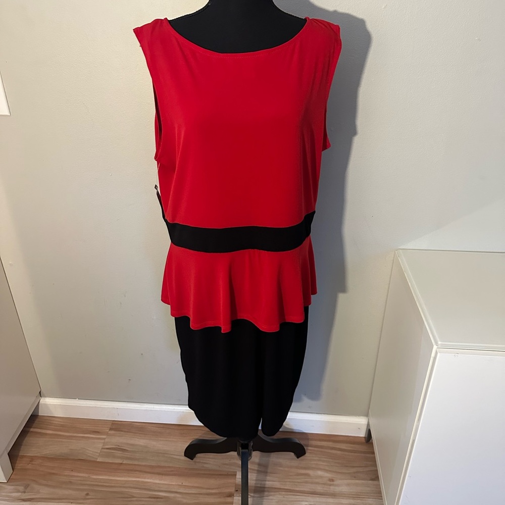 NWT. AA STUDIO peplum jersey dress.